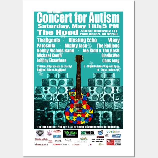 6th Annual Concert for Autism flyer tshirt 2013 Wall Art by ConcertforAutism